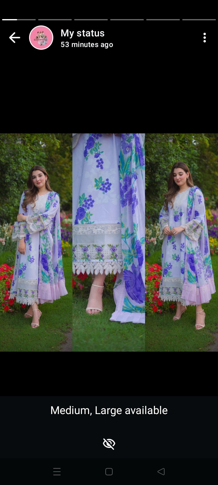 AAneela's original Lawn fabric Dupatta chiffon 22" Ch size and 23" CH size available Length 44" to 45"