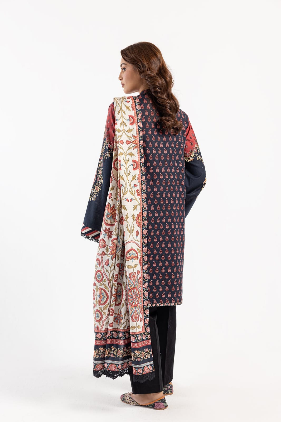 AAA Ethnic Origin Light khaddar stitched 3-piece 21" Medium 22" Large Length 44 to 46"