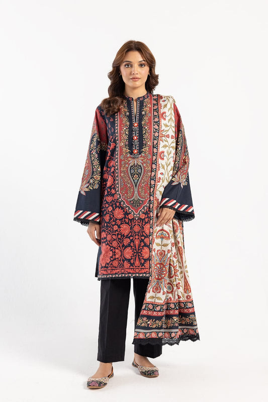 AAA Ethnic Origin Light khaddar stitched 3-piece 21" Medium 22" Large Length 44 to 46"