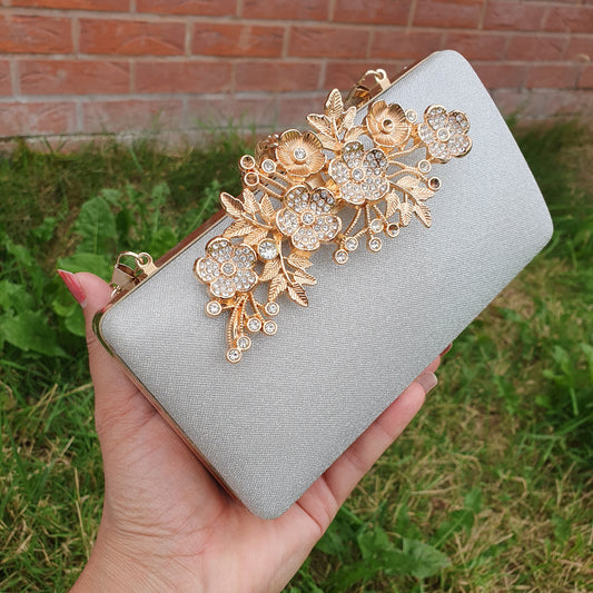 Luxury Party Clutch Handbags For Ladies with premium shiny Leather with Top handle