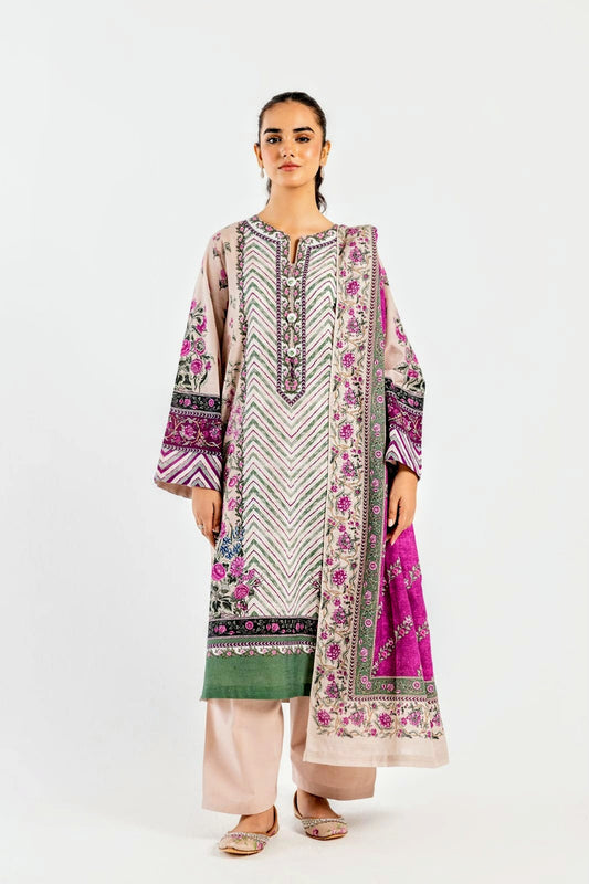 AAA Ethnic khaddar stitched 3-piece 21" Medium 22" Large